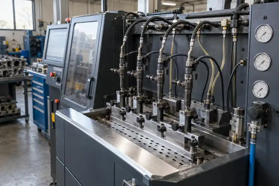 Banco prova iniettori common rail in ambiente di officina